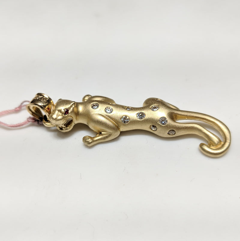 Iced Panther Pendant (14K)