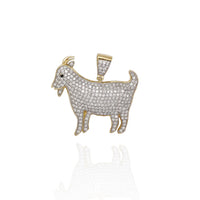 Pendant Diamond nga Iced-Out sa Kambing (14K)