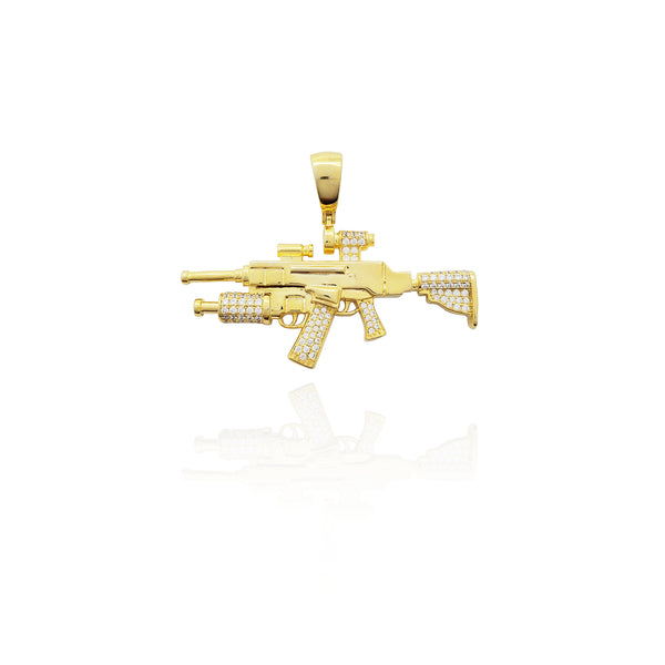 Grenade Launcher Assault Riffle (Silver) New York Popular Jewelry
