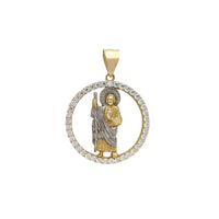 Stone-Set Halo Outline Saint Jude Medallion (14K) Popular Jewelry New York