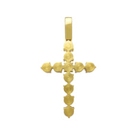 Diamond Iced-Out Budded Cross Pendant (14K) Popular Jewelry New York