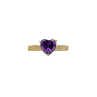 Milgrained Micro-Pave Heart Ring (14K) Popular Jewelry New York