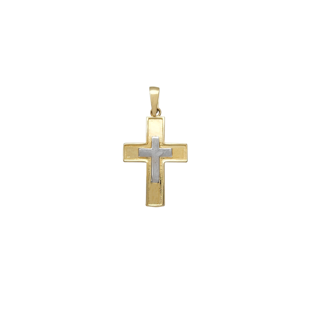 Two-Tone Cross Pendant (14K) Popular Jewelry New York