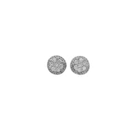 White Gold Diamond Cluster Stud Earrings (14K)