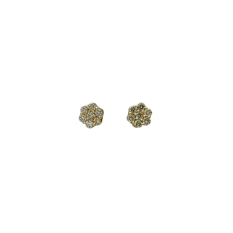 Diamond Honeycomb Stud Earrings (14K) Popular Jewelry New York