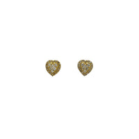 Наушнице са дијамантским срцем (14К) Popular Jewelry ЦА