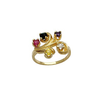 Multicolor Stone Fancy Ring (14K) Popular Jewelry New York