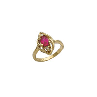 Red Zirconia Fancy Lady Ring (14K) Popular Jewelry New York
