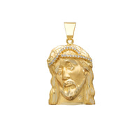 Jēzus galva ar aizvērtu aizmuguri CZ Crown (14 K)