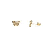Diamond-cut Silhouette Butterfly Stud Earrings (14K)