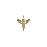 Hollow Praying Zirconia Baby Angel Pendant (14K)