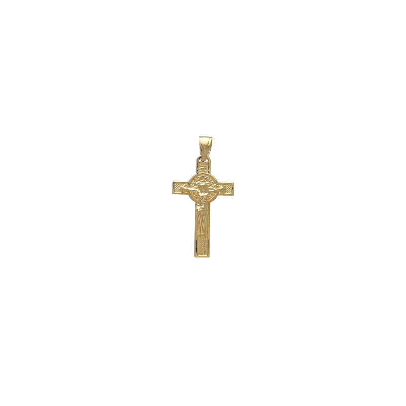 Textured Crucifix Cross Pendant (14K)