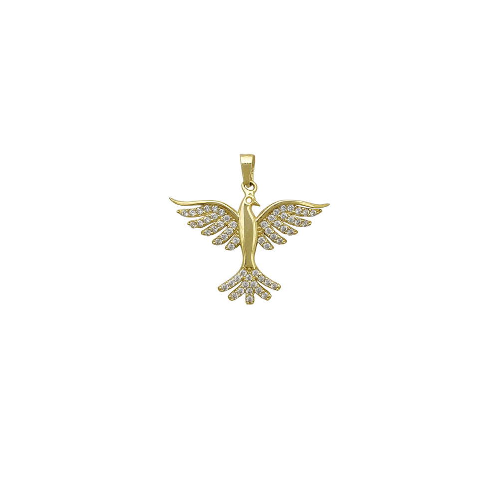 Zirconia Pigeon Pendant (14K) Popular Jewelry New York
