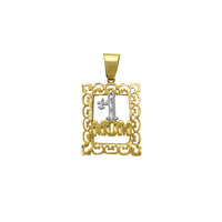 ഫിലിഗ്രി ഫ്രെയിം "#1 മോം" പെൻഡന്റ് (14K) Popular Jewelry ന്യൂയോർക്ക്