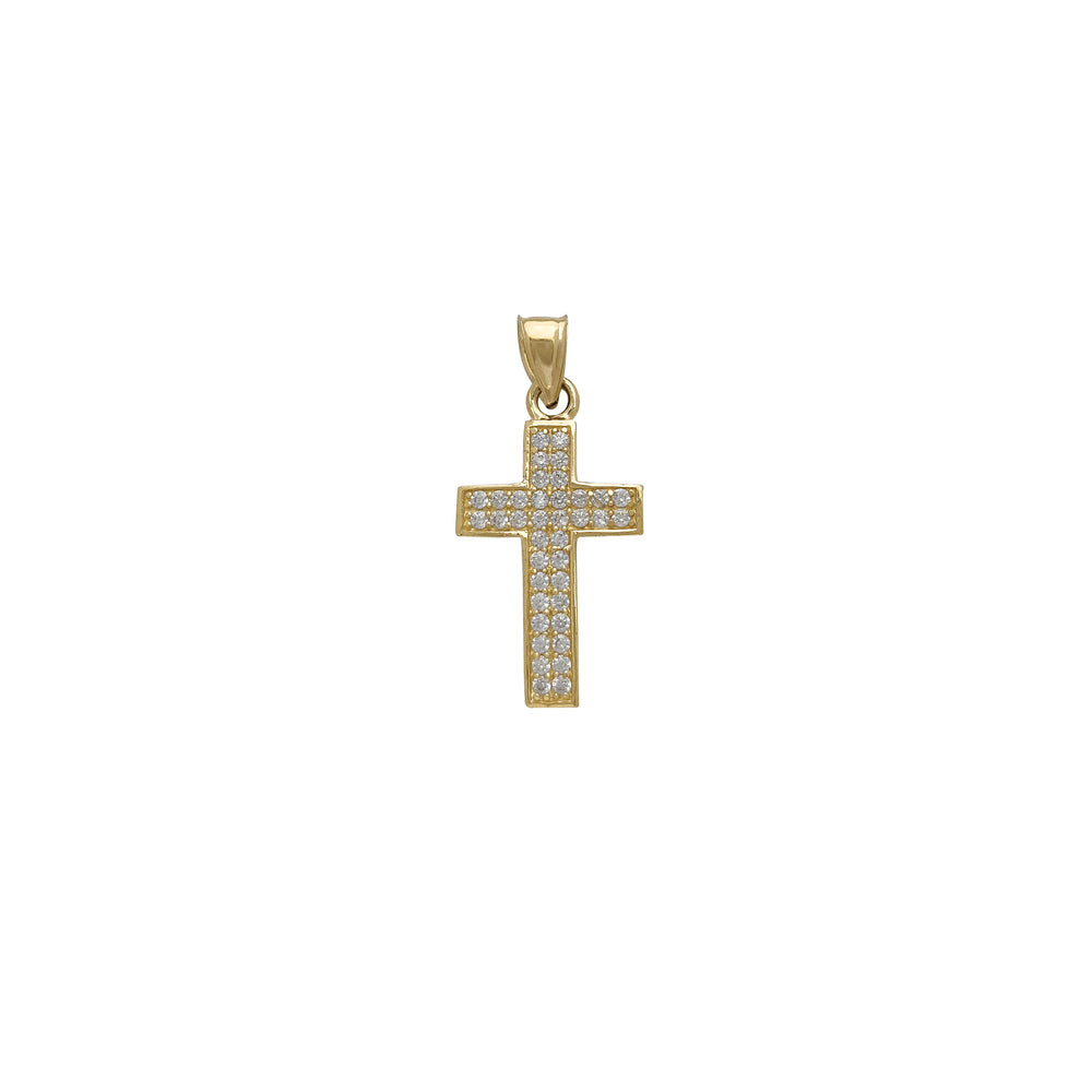 Zirconia Pave Cross Pendant (14K)