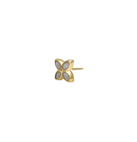 Clustdlysau Bridfa Blodau Pedair Deilen (14K) Popular Jewelry Efrog Newydd