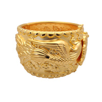 Double Happiness Dragon & Phoenix 龍鳳 Wedding Bangle Bracelet (24K)