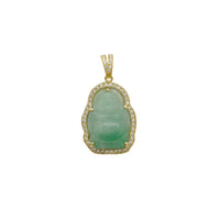 VS Diamond Laughing Buddha Jade Pendant (14K)