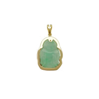 VS Diamond Laughing Buddha Jade Pendant (14K)