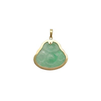 VS Diamond Laughing Buddha Jade Pendant (14K)