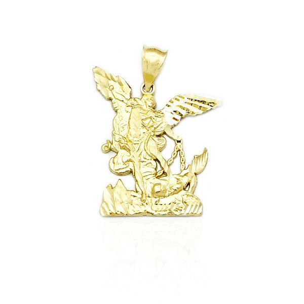 Saint Michael Diamond-Cut Pendant (14K)