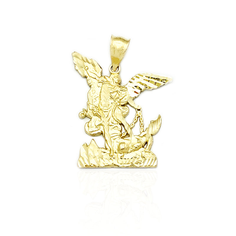 Saint Michael Diamond-Cut Pendant (14K)