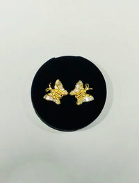 Diamond butterfly Earring (14K).