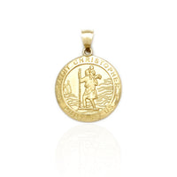 Saint Christopher Medallion Pendant (14K)