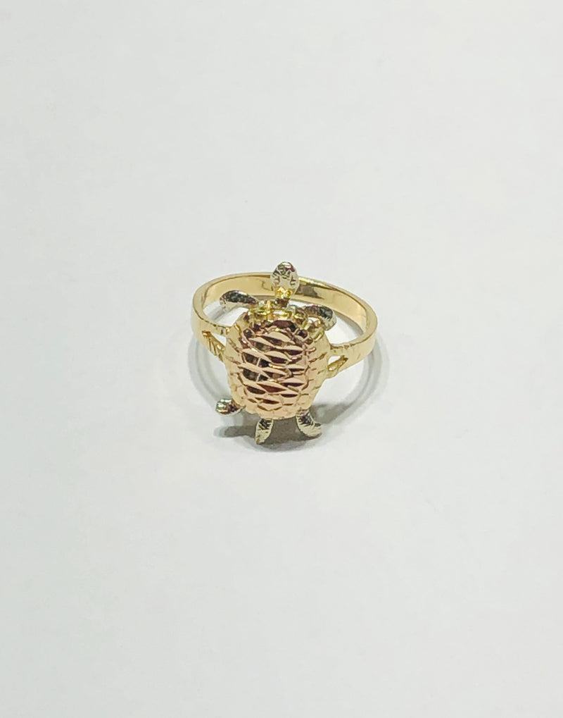 Turtle Two-Tones Gold Ring (14K)