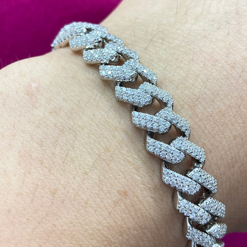 12MM Diamond Miami Cuban Link Bracelet – Justin's Jewelers