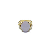 Bənövşəyi Jade CZ Ring (14K)
