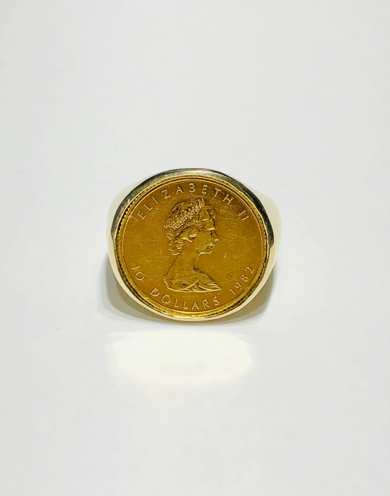 Elizabeth II Coin Ring (14K)