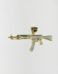 Ak47 Rifle CZ Pendant (14K)