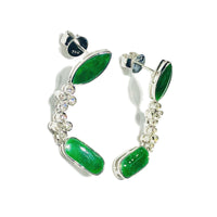 Marquise and Oval Jade Diamond Earring (18K)