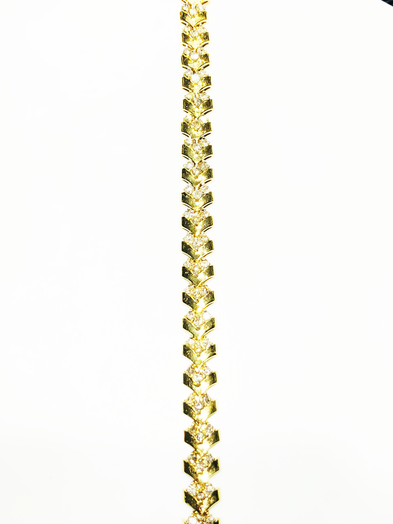 Diamond Tennis Bracelet (Franco Link) (14K)