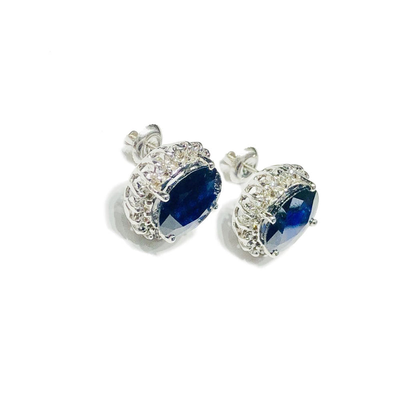 Sapphire Diamond Earring (14K)