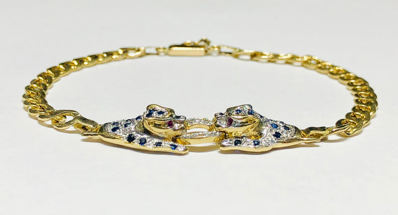Panther Sapphire Bracelet (14K)
