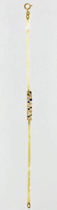 Zig Zag Sapphire Diamond Bracelet (14K)