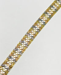 Tri-Color Gypsy Bracelet (14K)
