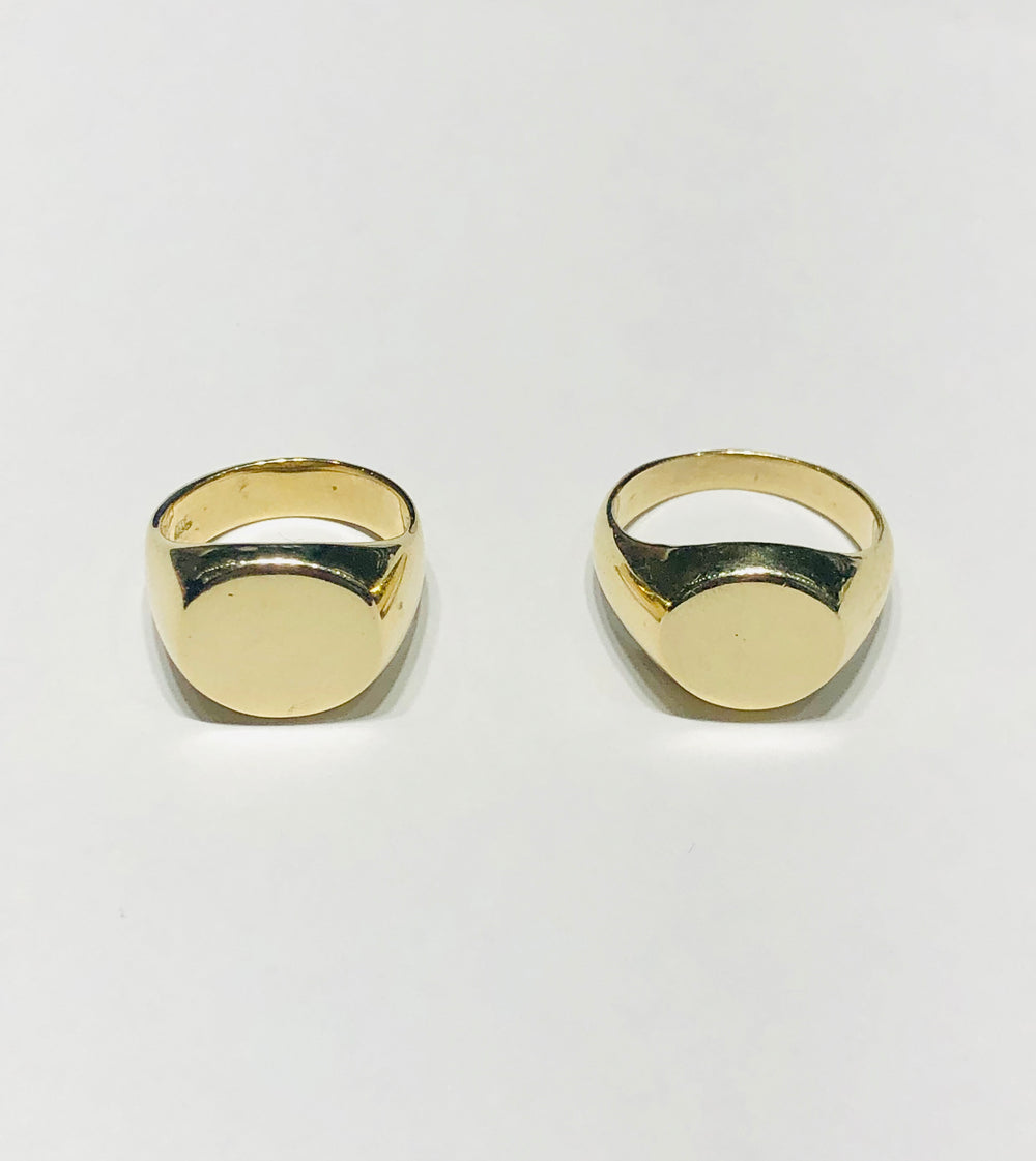 Hollow Pinky Signet Ring (14K)