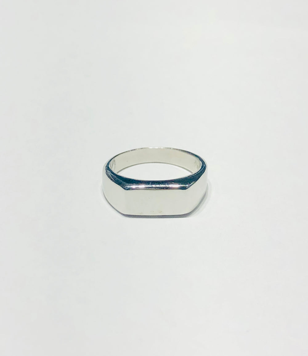 Rectangle Pinky Solid Signet Ring (14K)