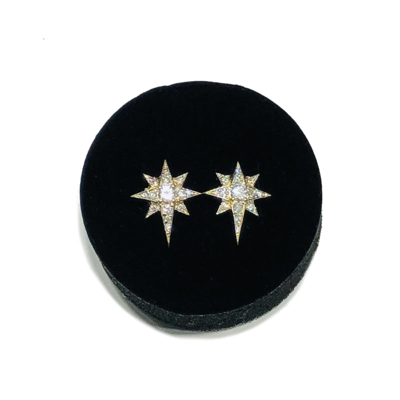 Belen Star Diamond Earring (14K)