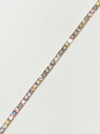 Tennis Diamond Rose Gold Bracelet (14K).