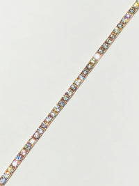 Teniska dijamant ruža zlatna narukvica (14K)
