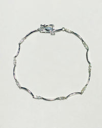 Crescent Diamond Bracelet (10K).