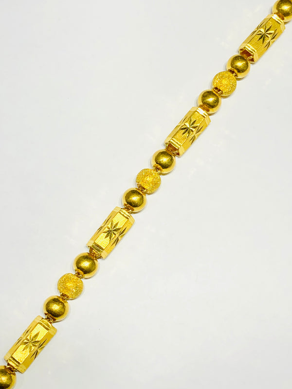 Barrel and Ball Bracelet (24K)