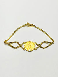 Five Dollars Coin Bracelet (14K).