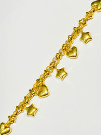 Hearts & Stars Bracelet (24K)