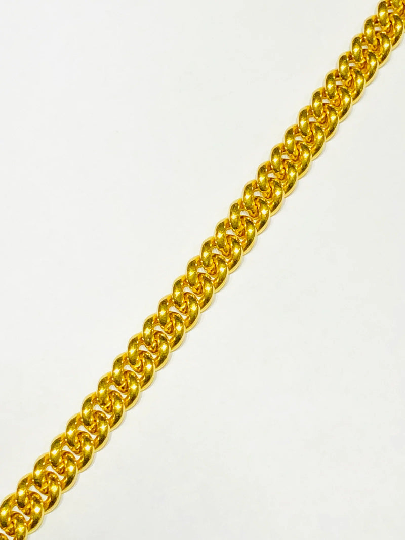 Miami Cuban Solid Bracelet (24K).