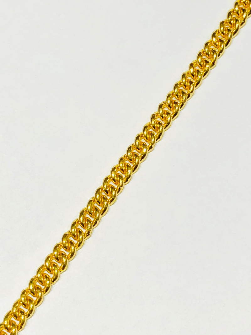 Miami Cuban Solid Bracelet (24K)